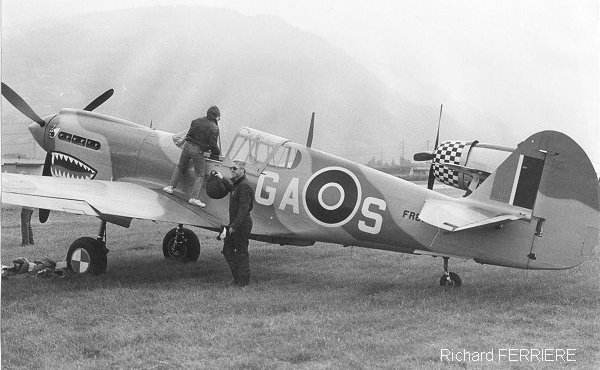 Vue d'un P-40M Kittyhawk II (photo : Richard Ferriere)