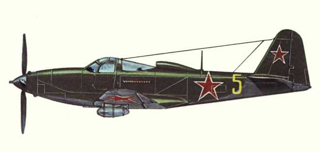 Vue d'un P-63A-6 sovi&eacute;tique (origine : Fighters 1939-1945 - Kenneth Munson)