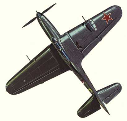 Plan d'un P-63A-6 sovi&eacute;tique (origine : Fighters 1939-1945 - Kenneth Munson)