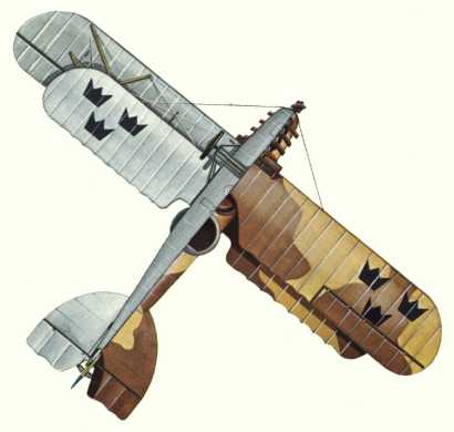 Plan d'un biplan de reconnaissance Ph&ouml;nix C.I (origine : Bombers 1914-1919 - Kenneth Munson)