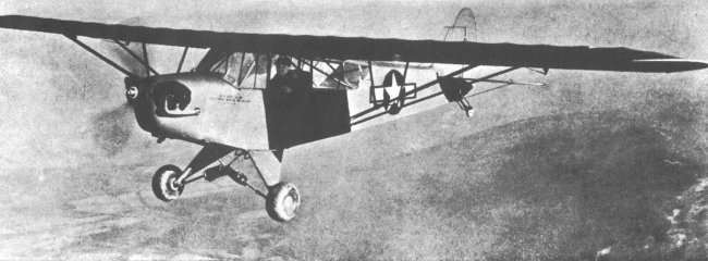 Vue d'un Piper L-4H Grasshopper (photo : Jane's fighting aircraft of World War II)