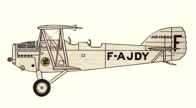 Vue d'un Potez 25 civil (plan: L'A&eacute;ropostale - Beno&icirc;t Heimermann/Olivier Margot)