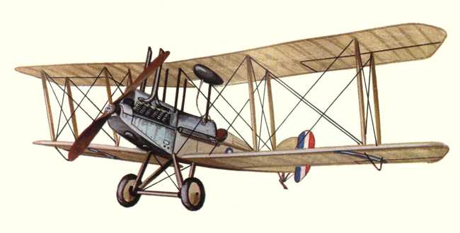 Vue du R.A.F. B.E.12 (origine : Les Avions des origines &agrave; la Premi&egrave;re Guerre mondiale - Enzo Angelucci/Paolo Matricardi)