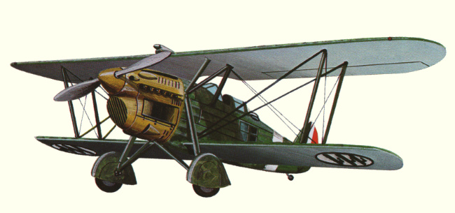 Vue d'un biplan IMAM Ro.37 (origine : Encyclop&eacute;die des Avions Militaires du Monde - Enzo Angelucci)