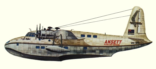 Vue du S.25/V Sandringham 4 Pacific Chieftain (origine : Flying Boats and Seaplanes since 1910 - Kenneth Munson)