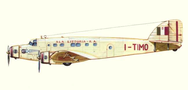 Vue d'un S.M.75 (origine : Airliners between the wars 1919-1939 - Kenneth Munson)