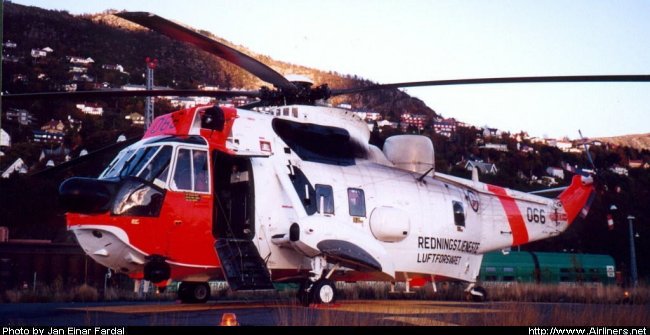 Vue d'un Sea King WS-61 norv&eacute;gien (photo : Jan Einar Fardal)