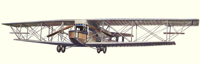 Vue d'un bombardier Siemens-Schuckert R.I (origine : Encyclop&eacute;die des Avions Militaires du Monde - Enzo Angelucci)
