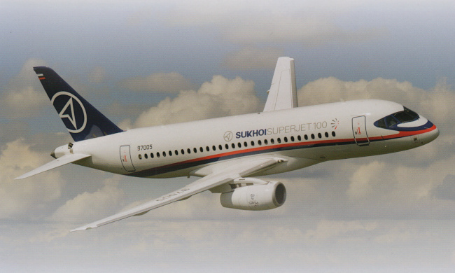 Vue d'un Sukhoi Superjet 100 (origine : plaquette commerciale Sukhoi)