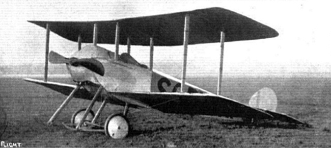 Vue d'un Sopwith Tablo&iuml;d (photo : magazine Flight, d&eacute;cembre 1913)