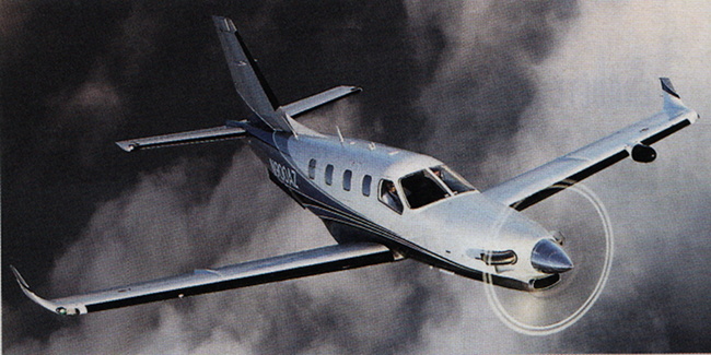 Vue d'un TBM 900 (document d'origine Socata)