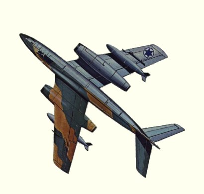 Plan d'un Vautour IIA isra&eacute;lien (origine : Bombers, encyclopaedia of world aircraft - Kenneth Munson)