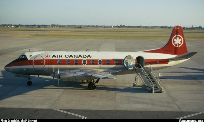 Vue d'un Viscount d'Air Canada (photo : John P. Stewart)