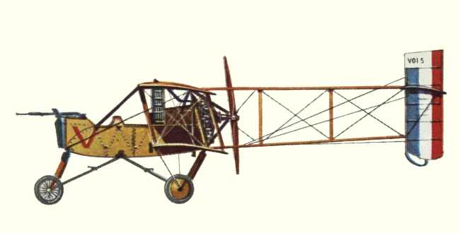 Vue d'un Voisin 5 B.2 (origine : Bombers 1914-1919 - Kenneth Munson)