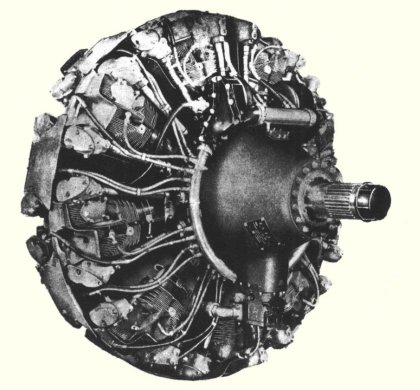 Vue d'un moteur Wright GR-3350 (photo : Jane's fighting aircraft of World War II John W.R. Taylor)