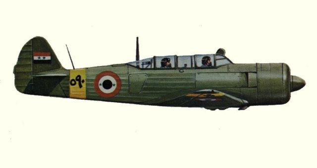 Vue d'un Let C-11 (Yak-11) (origine : Fighters, encyclopaedia of world aircraft - Kenneth Munson)