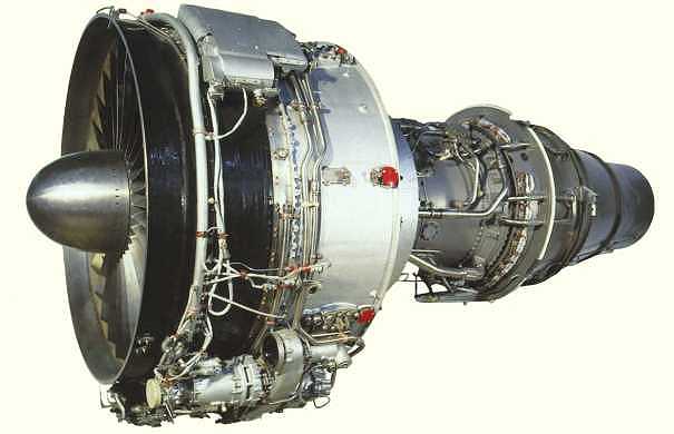 Vue d'un r&eacute;acteur ZMKB D-36 (origine : plaquette commerciale Ivchenko)
