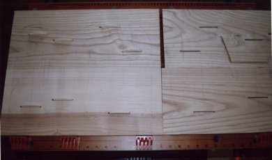 Planches de d&eacute;part en fr&ecirc;ne (photo : JN Passieux)